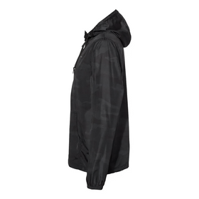 Lightweight Packable Windbreaker Black Camo