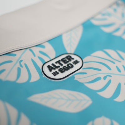 Performance Polo Palm Print Teal