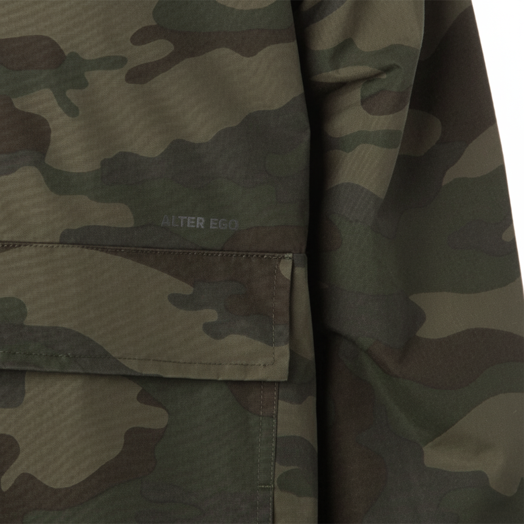 Water-Repellent Windbreaker Forest Camo