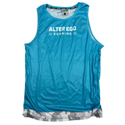 AER Technical Tank Top (Unisex) Extra Slim Fit - Light Blue Snow Camo