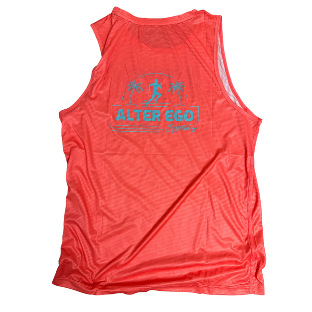 AER Technical Tank Top (Unisex) Extra Slim Fit - Orange and Teal