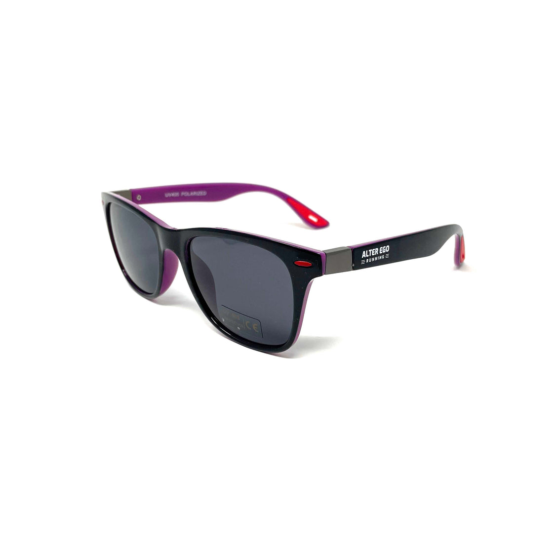 RUN Sunnies - Purple Interior | High-Gloss Frame | Black Polarized Lenses