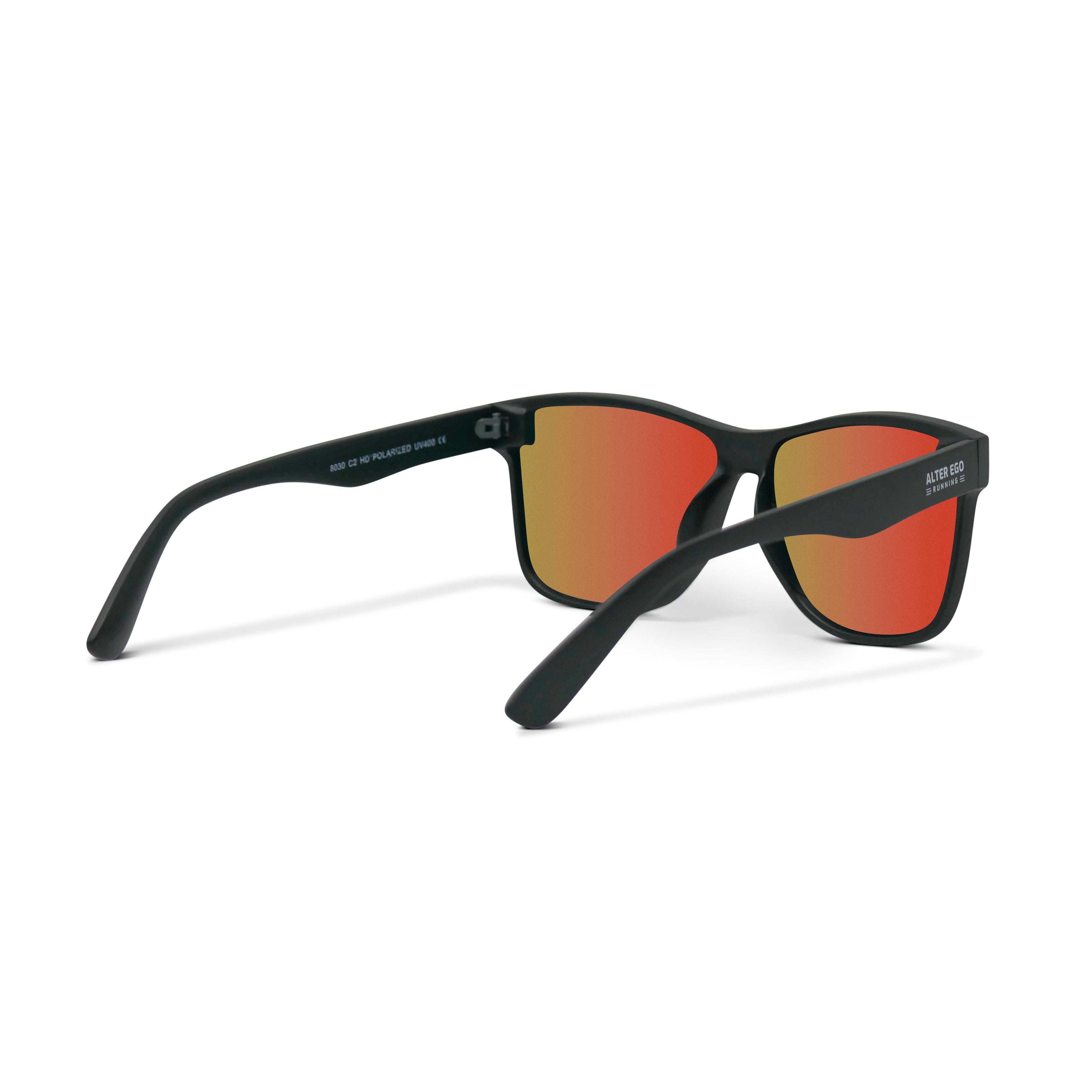 INFINITY - BLACK FRAME | MULTI COLORED PURLE/RED POLARIZED LENS