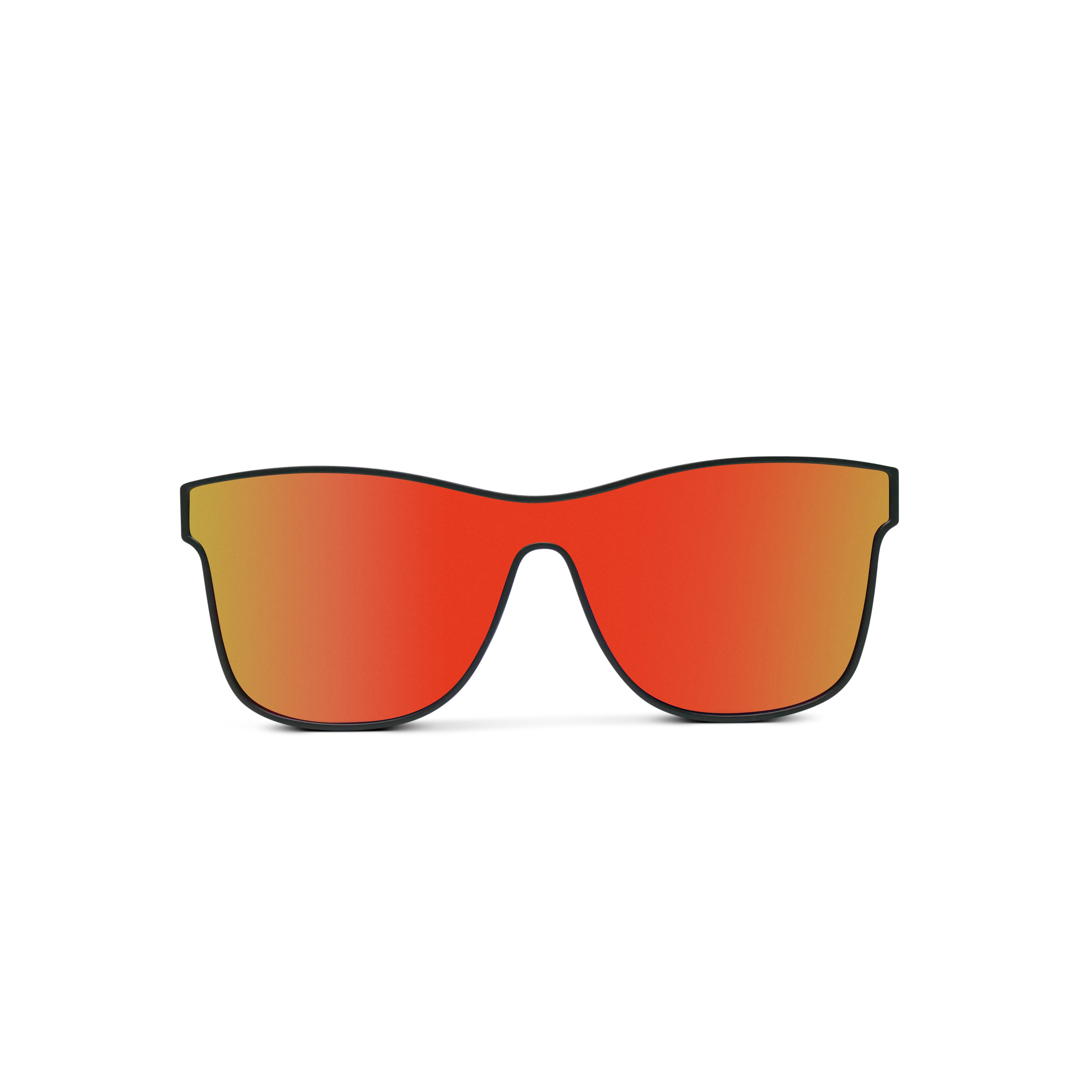 INFINITY - BLACK FRAME | MULTI COLORED PURLE/RED POLARIZED LENS